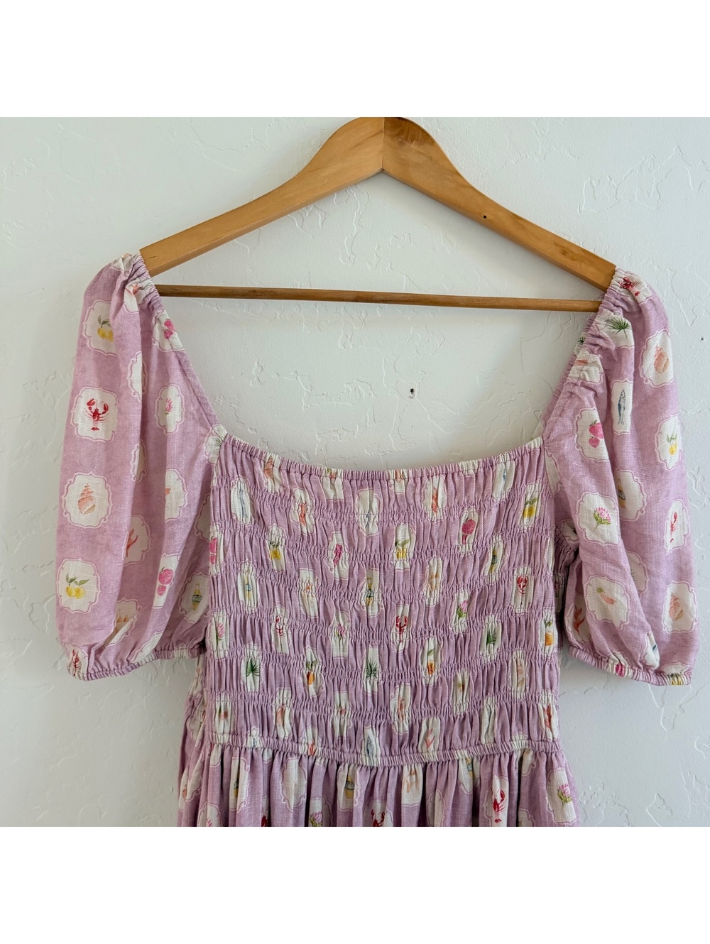 Few Moda Anaya Marcey Puff Sleeves Maxi Dress Pick Sands Size Medium - Picture 6 of 9